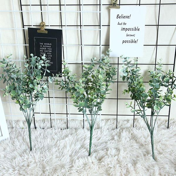 

decorative flowers & wreaths green artificial flower a bunch simulation eucalyptus money leaf exquisite beautiful fake plant home office wed