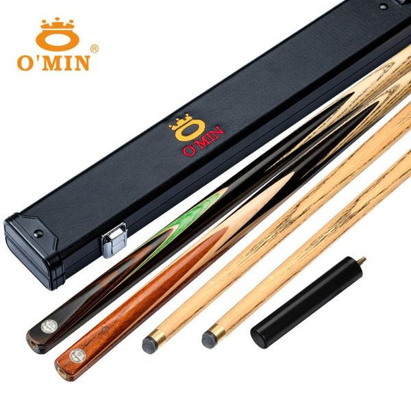

original o'min enlighten billiard snooker cue one piece 3/4 9.8mm tip ashwood shaft professional billard with gifts cues