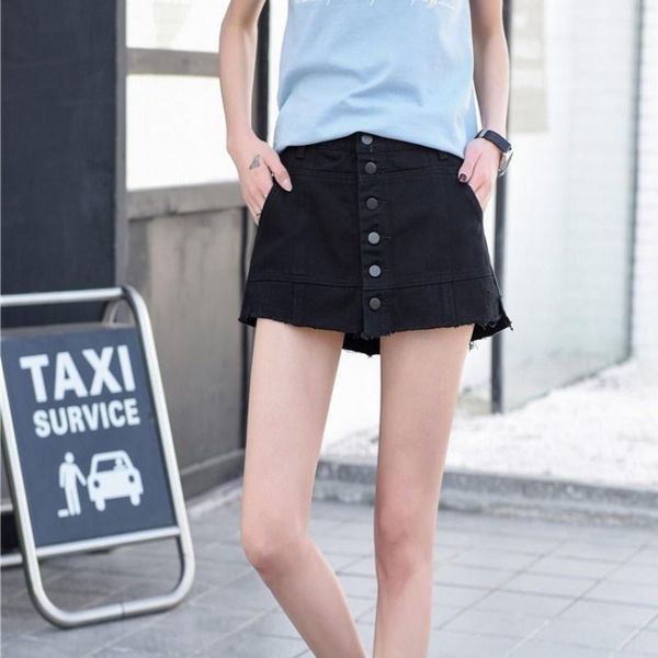 

women's shorts summer womens jean short pants korean slim fit high waist female streetwear casual denim plus size, White;black