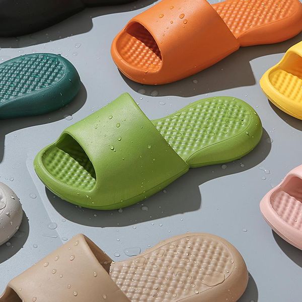 

slippers slipper women men shoe comfortable wear-resistant non-slip bathroom soft sole eva couple zapatos mujer, Black