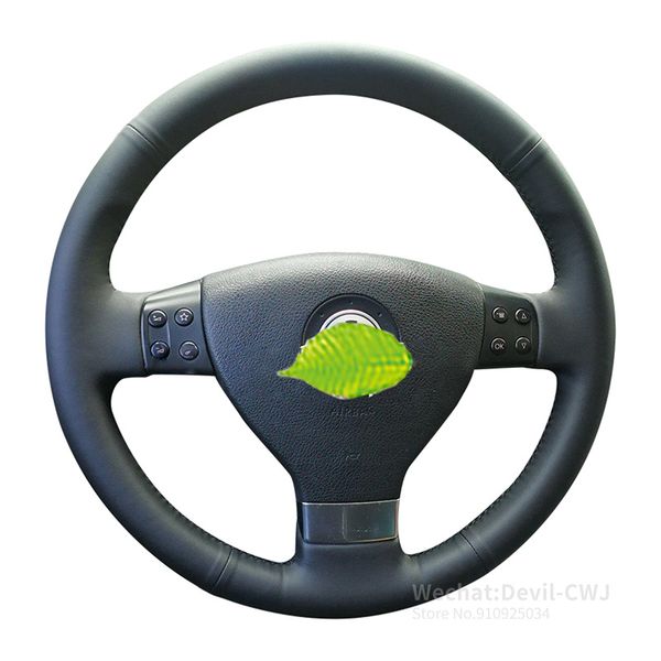 

Alcantara leather steering wheel cover For Volkswagen Magotan B6 Lavida POLO hand-sewn grip cover 2007-2011 2008 car interior