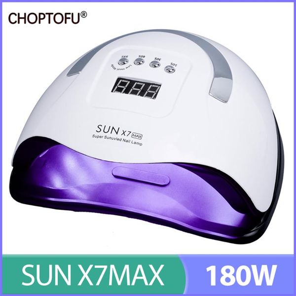 

nail dryers 180w professional lamp sun x7 max uv led 57 beads light all gel polish drying high power dryer