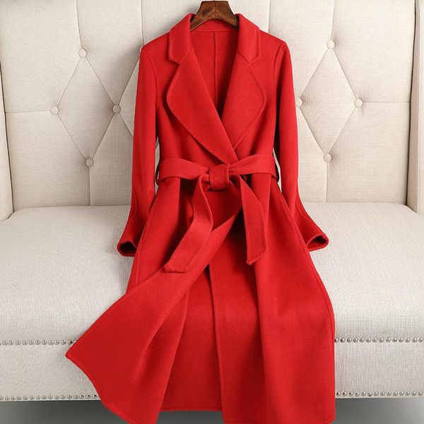 

women's wool & blends winter coat long women autumn korean style woman jacket fashion ladies coats and jackets casaco feminino wpy1432, Black