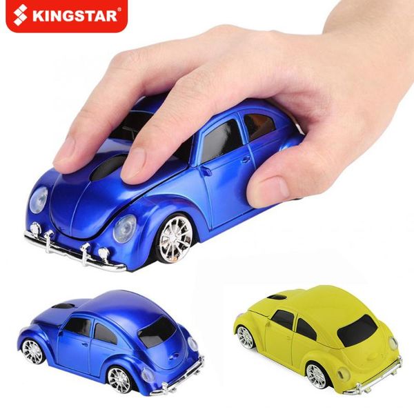 

mice kingstar funny car shape mouse ergonomic 2.4ghz wireless with receiver for pc lapgaming mini game mause