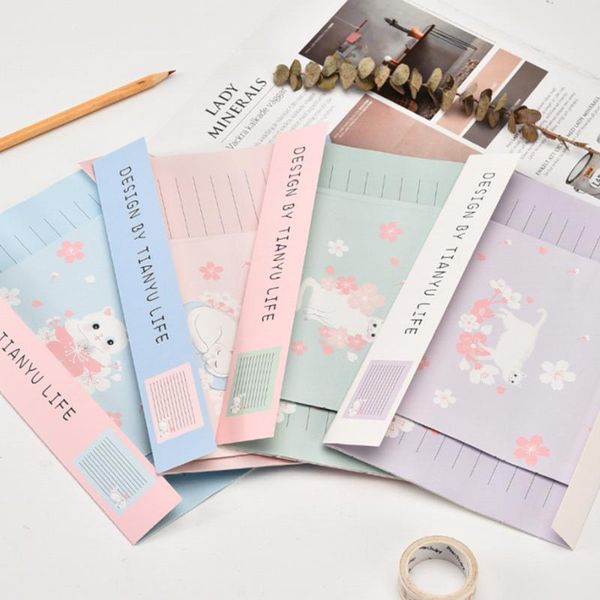 

gift wrap flower dreamland envelope letter paper 3 6 sheets stationery wedding invitation romantic confession love writing