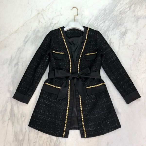 

women's jackets sa09349 fashion women coats & 2021 runway luxury european design party style clothing, Black;brown