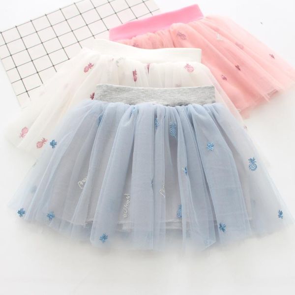 

skirts baby girls kids elastic waist pettiskirt girl princess tulle skirt colorful ball gown children clothing, Blue
