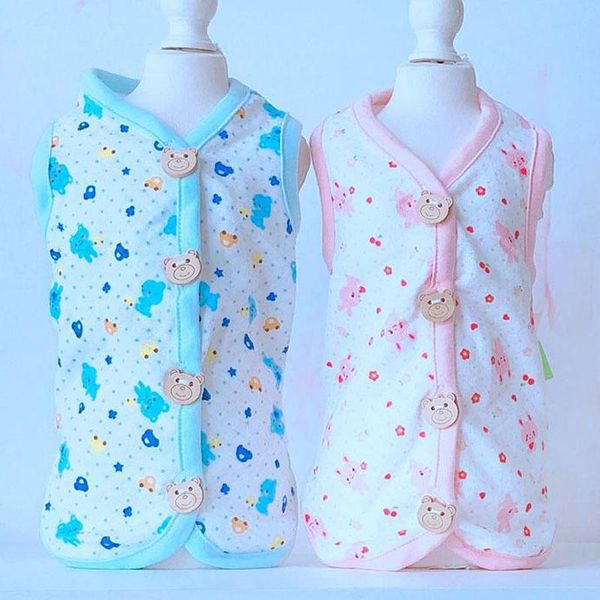

dog apparel cute cartoon pet cat clothes padded vest jacket for small dogs dachshund pitbull sleeveless cardigan sweatshirt coat outfit