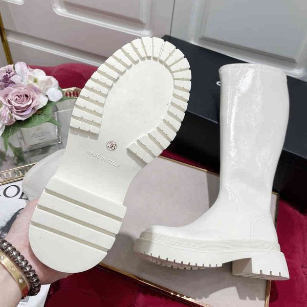 

boots women knee-high designer original shoes high heel white black knight boot genuine leather zipper casual shoe 2022 7l1q