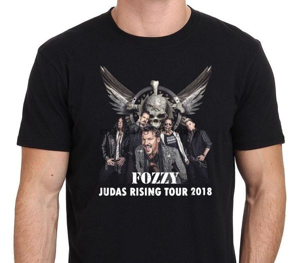 

men's t-shirts fashion t shirt fozzy judas rising tour black punk, White;black
