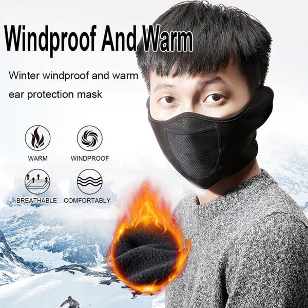

comfortable polar fleece winter riding face cover for running snowboarding outdoor sports cycling caps & masks, Black
