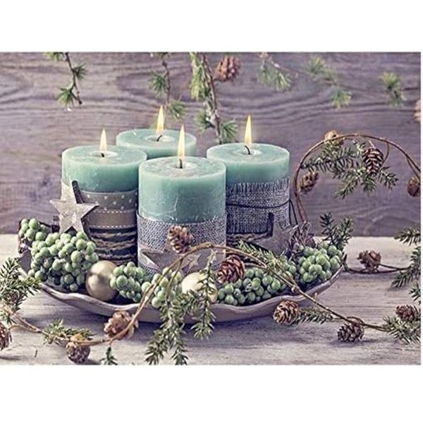 

diamond painting luovizem diy 5d simple candle scenery full square/round drill mosaic embroidery cross stitch home decor picture