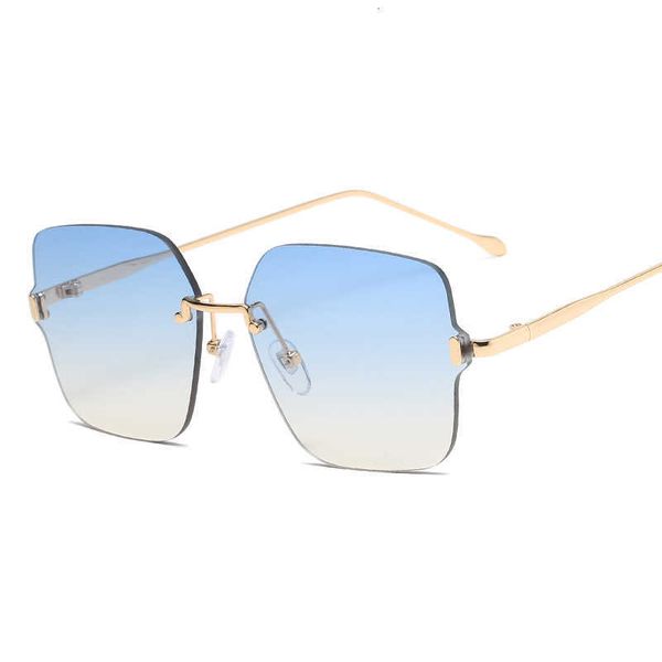 

aviator sunglasses teenyoun 2021 fashion rimless sunglasses metal frame square women sun glasses ladies vintage framless eyewears oculos de, White;black