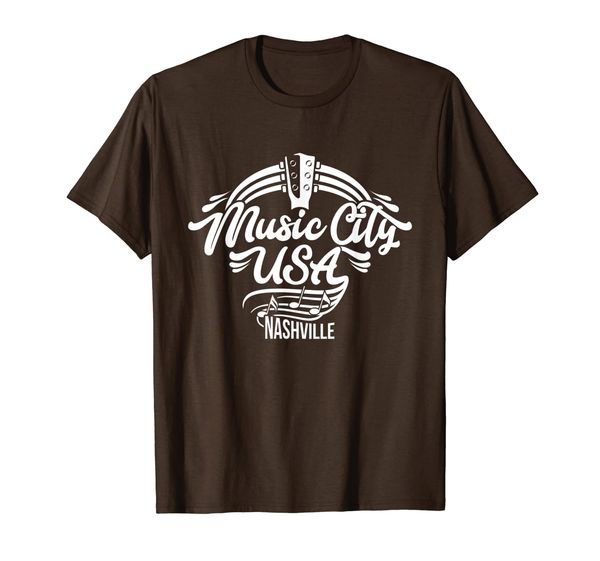 

music city usa nashville | retro t-shirt, White;black