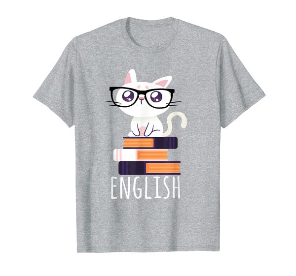 

funny cat book lover t shirt nerd english teacher librarian, White;black