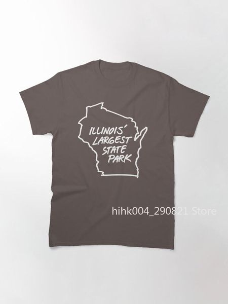 

men's t-shirts illinois' largest state park wisconsin classic t-shirt, White;black