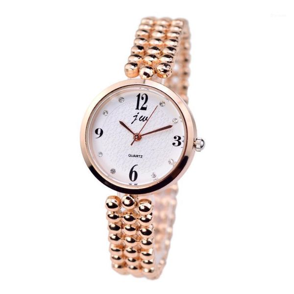 

jw brand quartz watches women luxury gold silver wristwatches ladies simple crystal bracelet female clock gifts, Slivery;brown