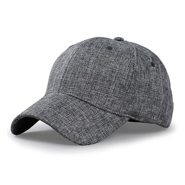 

luxury ball caps hat men's summer baseball breathable sun hat linen cap leisure sports, Blue;gray