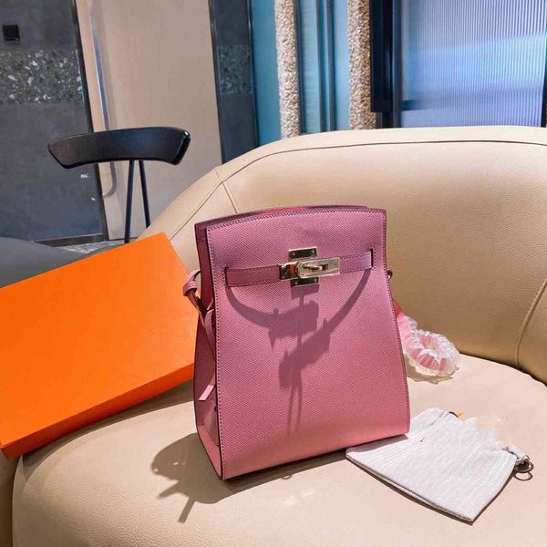 

summer mid bucket korean pink lock sequin soft handle vertical square solid inner patch shoulder bagu2k9