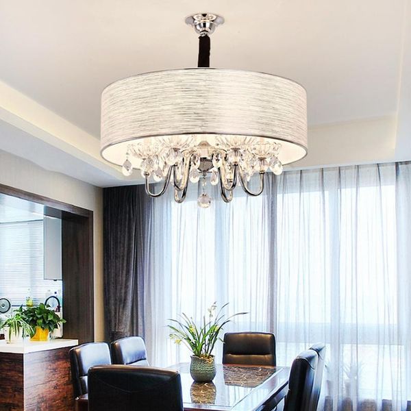 

modern minimalist fabric crystal pendant lights bedroom dining living room decor indoor lighting led hanging light fixture lamp lamps