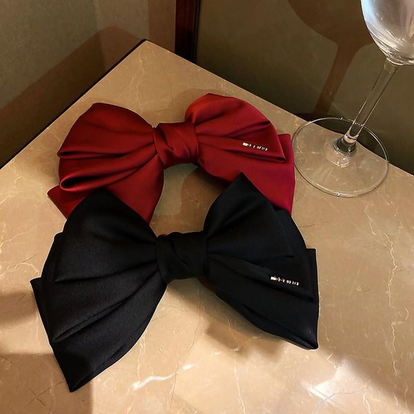 

hair clips & barrettes oversized bow clip spring two layer bowknot velvet hairpins women girls sweet accessories, Golden;silver