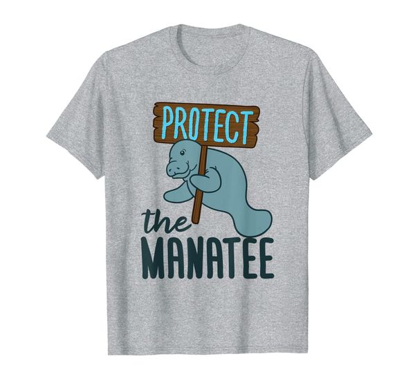 

protect the manatee - sea cow floaty potato - manatee t-shirt, White;black