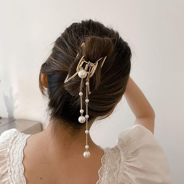 

hair clips & barrettes acrddk vintage mental for women elegant acrylic hairpins barrette fashion headwear accessories, Golden;silver