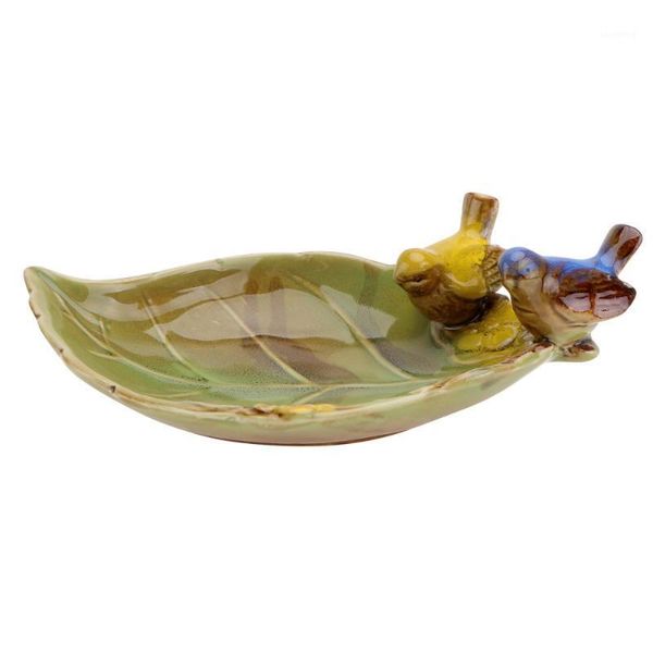 

storage bottles & jars 1pc creative household fruit plate decor ceramic bird feeder (random color)