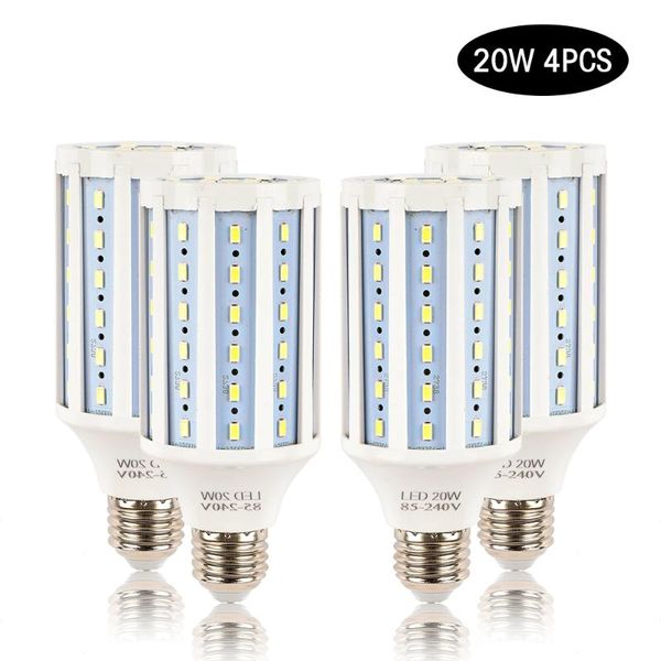 

flash heads 4pcs 20w led high bright pography corn lighting bulbs e27 base cool white warm yellow light for softboxes po video studio
