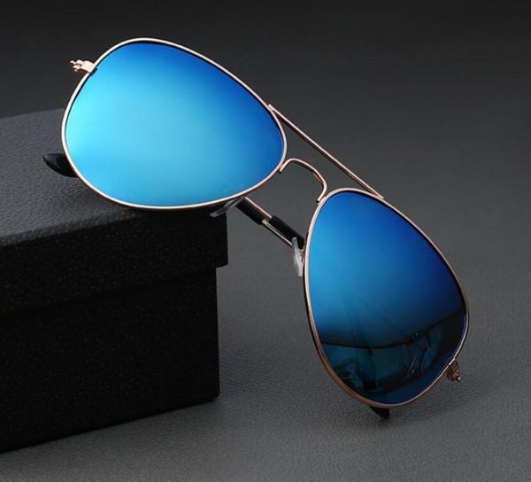 

fashionable sun frames designer brand men fashion women classic 58mm pilots sunglasses mirrored shades vintage metal frame driving sun, Black