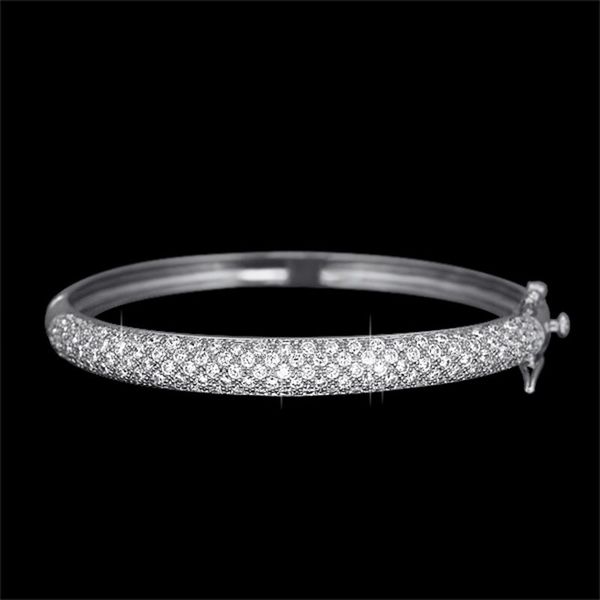 

bangle umode s luxurious party jewelry 3 color 129 pcs 0.03ct cz simulated cubic zirco stone pave bracelets for women ub0039c, Black