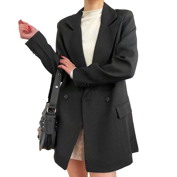 

women's suits & blazers adherebling womens fashion long with sashes buttons overcoat ol turn down collar female spring autumn urban out, White;black