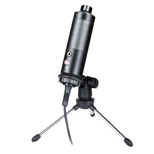 

microphones usb microphone condenser with mute button and echo knob adjustable tripod for games broadcasting recording