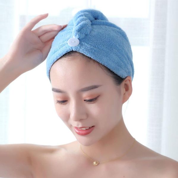 

towel thick shower cap solid hair microfiber coraline quick dry wrap head super absorption rapid drying