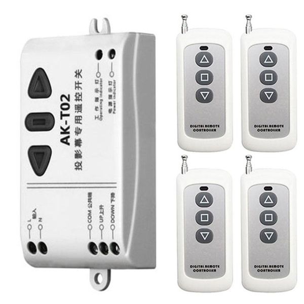 

smart home control ak-t02 rf wireless remote and receiving front controller device for electric projector screen pantalla proyector