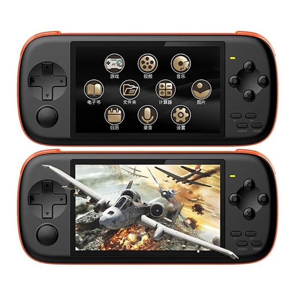 

handheld game console 4.3 inch ips hd screen 1000ma 16gb simulator arcade mame built -in 2300 games children's gif portable players