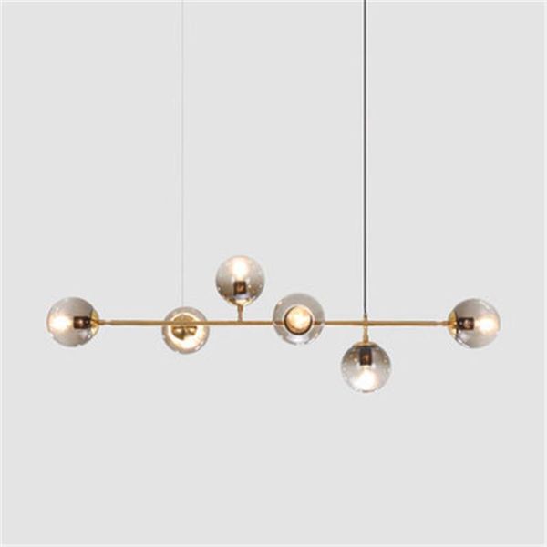 

pendant lamps horizontal vertical two nordic chandelier ball magic bean molecular glass living room simple modern led bulbs metal