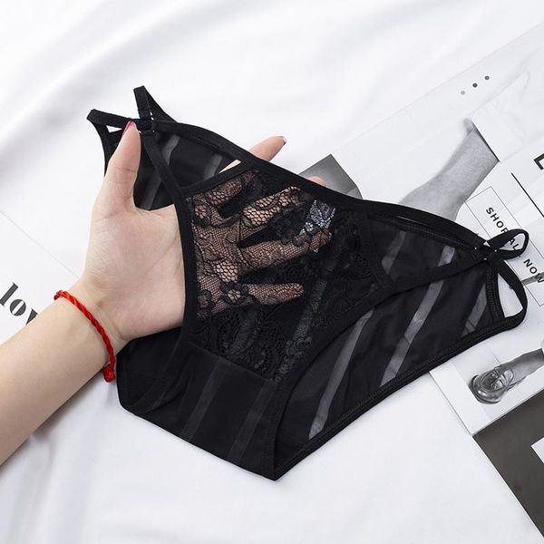 

womens lady exotic transparent panties sexy-lace briefs low waist knickers thongs porno lingerie brazilian women's, Black;pink