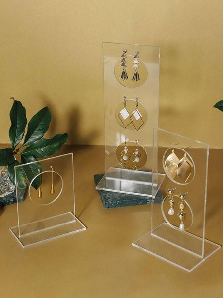 

mirrors jewelry display stand, earrings stud acrylic shooting props