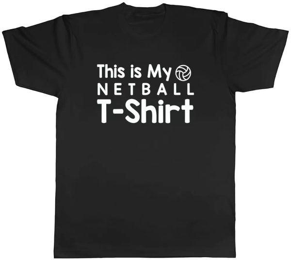 

this is my netball t-shirt mens t-shirt tee, White;black