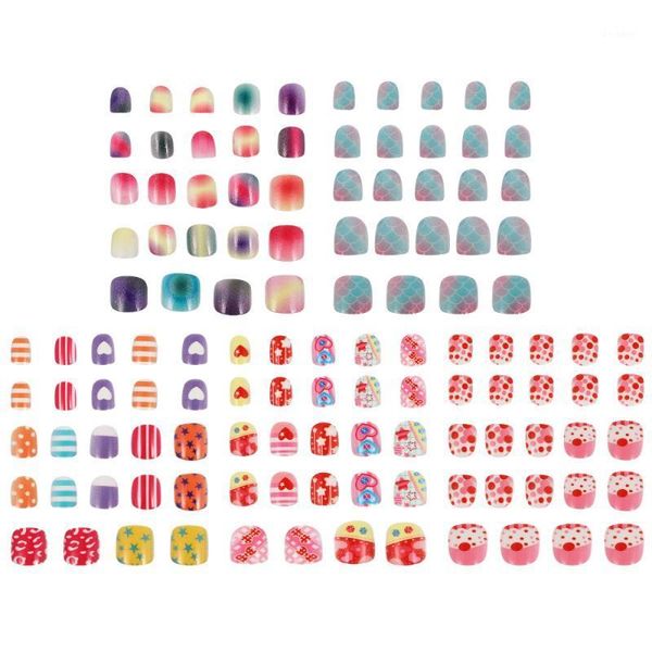 

packs detachable teenager nail art design manicure sticker1, Red;gold