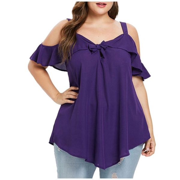

women's blouses & shirts chiffon blouse women 2021 summer v-neck strapless solid plus size female shirt casual tunic blusa feminina, White