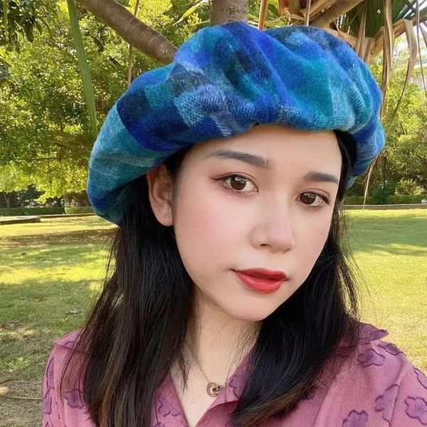 

beanies french vintage wool beret hats for women street plain caps warm femme girls beanie solid hat cap four seasons winter spring