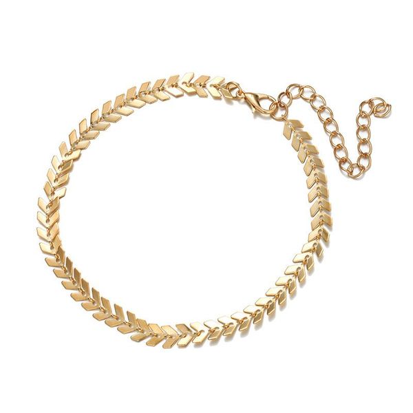 

anklets basic style metal chain charm for women men summer fashion bulk bracelet girls trendy gold color leg foot beach jewelry, Red;blue