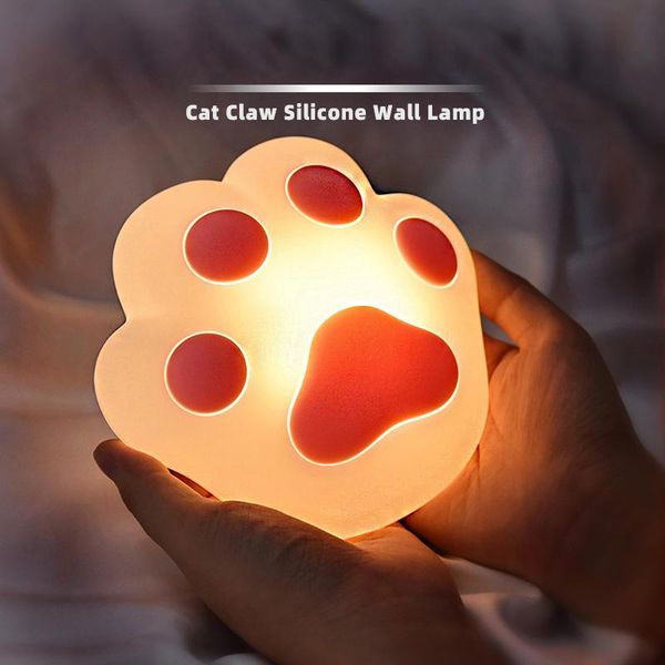 

cat claw led pat night light cute xmas lampara wall lamp home decoration creative lighting christmas children's kid gift party