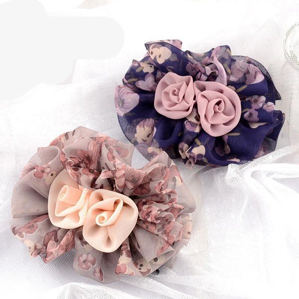 

highend rose flowers lace rhinestones large crab hair claw clips exquisite elegant headwear for women accessories1