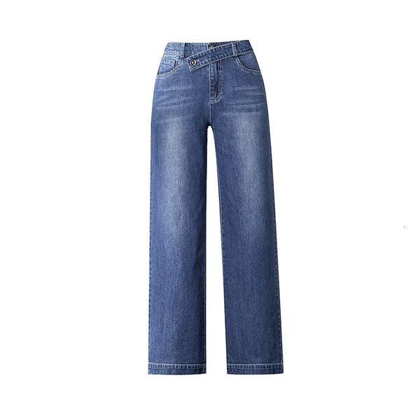 

jeans women's brim autumn korean style breech breeches wide-legged waistbands loose drape casual pants, Blue