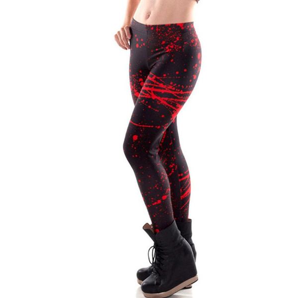 

women's pants & capris 2021 style women fashion slim halloween print high waist running sports trouser z81, Black;white
