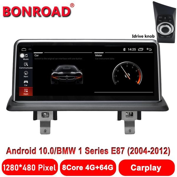 

car video bonroad android 10.0 multimedia player for 1 series e87/e88 118d/118i/120d/120i/125i wifi bt coupe hatchback navigation