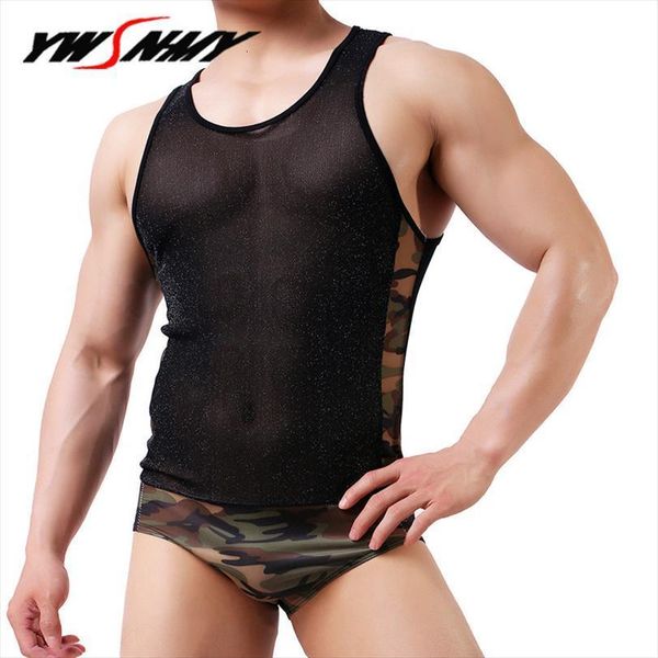

mens bodysuits underwear shapers tank camouflage mesh bodybuilding man corset high elasticity one piece clothing, White;black